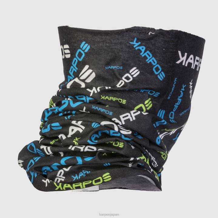 ネックウォーマー| ブラック/インディゴ/グリーンフルオ Karpos 男性 ネックウォーマーライト F4DL853