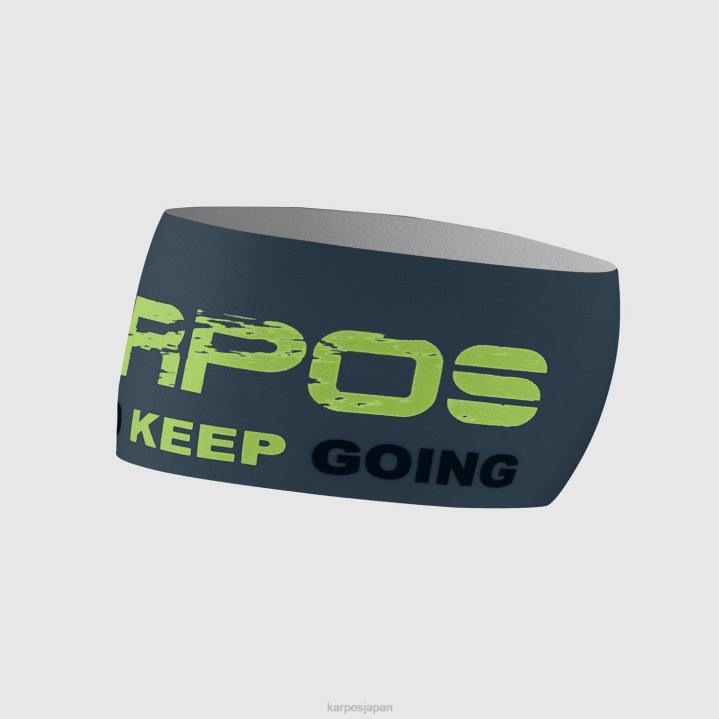 帽子| ミッドナイト/グリーンフラッシュ/ブラック Karpos 男性 ペルメットヘッドバンド F4DL865