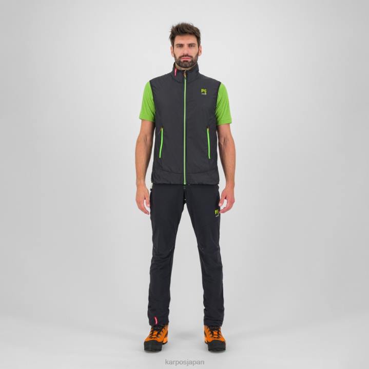 ベスト| ブラック/ジャスミングリーン Karpos 男性 K-パフォーマンス ハイブリッド ベスト F4DL128