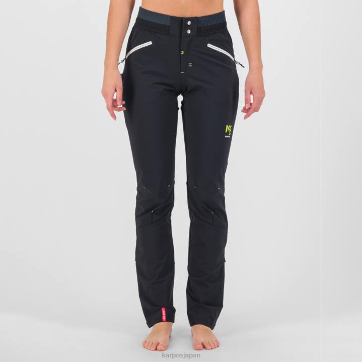 パンツ| 黒 Karpos 女性 K-パフォーマンス ロック クライミング W パンツ F4DL1418