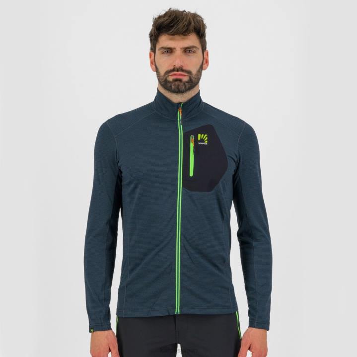 フリース| ブラック/ジャスミングリーン Karpos 男性 ポメデス Tシャツ LS F4DL247