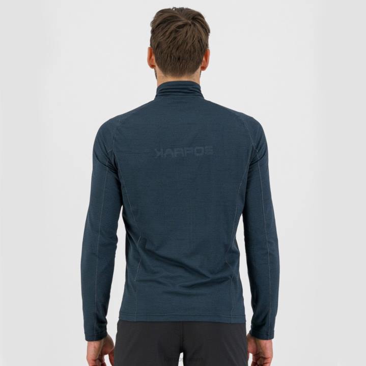 フリース| ブラック/ジャスミングリーン Karpos 男性 ポメデス Tシャツ LS F4DL247