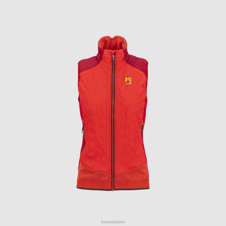 ベスト| ポインセチア/道化師 レッド Karpos 女性 アラーニャ プラス エボ W ベスト F4DL1082
