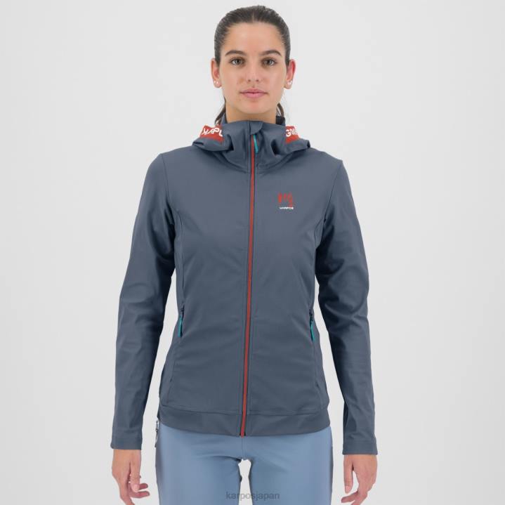 フリース| ヴィンテージインディゴ/ホットコーラル Karpos 女性 イージーフリズ W フルジップ パーカー F4DL1143