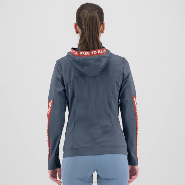 フリース| ヴィンテージインディゴ/ホットコーラル Karpos 女性 イージーフリズ W フルジップ パーカー F4DL1143