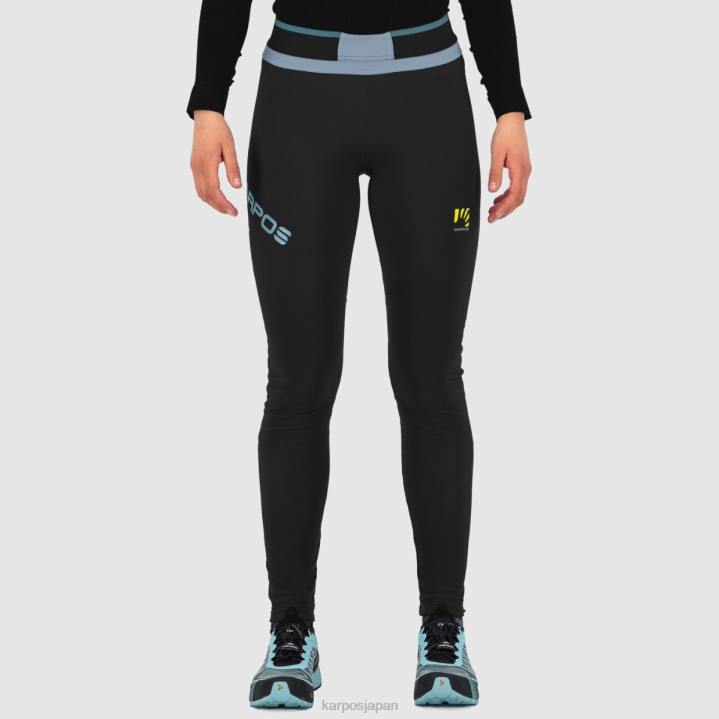 パンツ| ブラック/ダスティブルー Karpos 女性 ラバレド プラス ウィンター W タイト F4DL1494