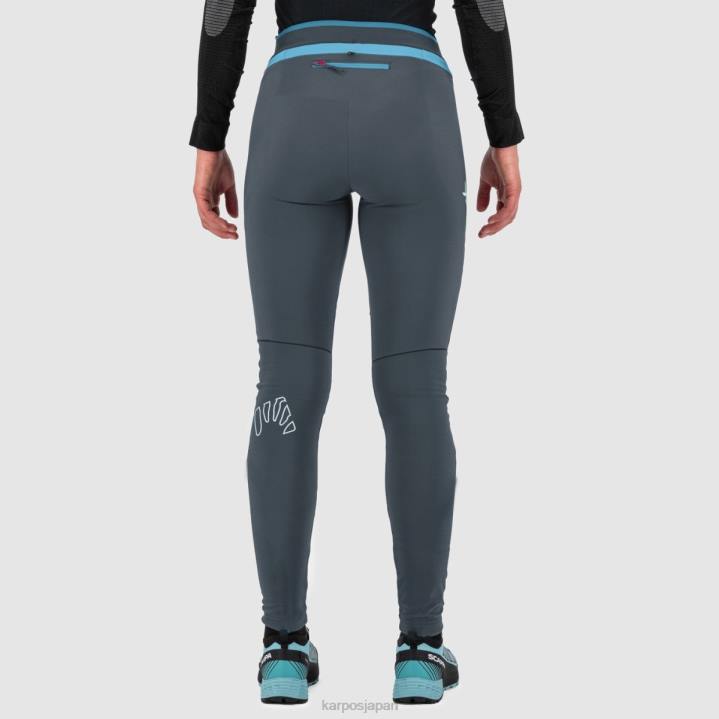 パンツ| ダークスレート/青い環礁 Karpos 女性 ラバレド プラス ウィンター W タイト F4DL1495