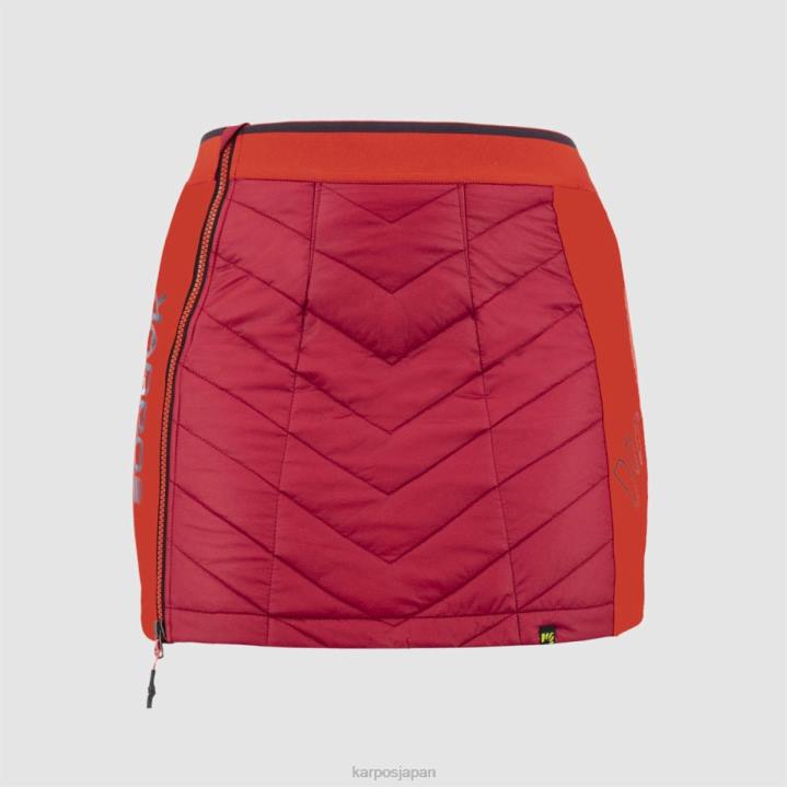 短い| ジェスターレッド/ポインセチア Karpos 女性 アラーニャ プラス エヴォ W スカート F4DL1548