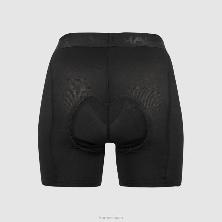 短い| 黒 Karpos 女性 プロテックインナーWショーツ F4DL1608