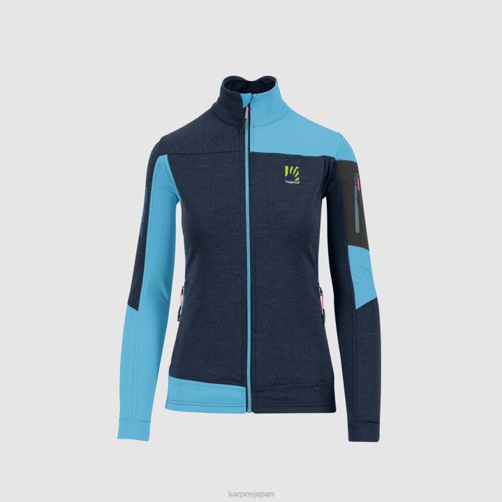 フリース| 真夜中/青い環礁 Karpos 女性 チャーツ w フリース F4DL1127