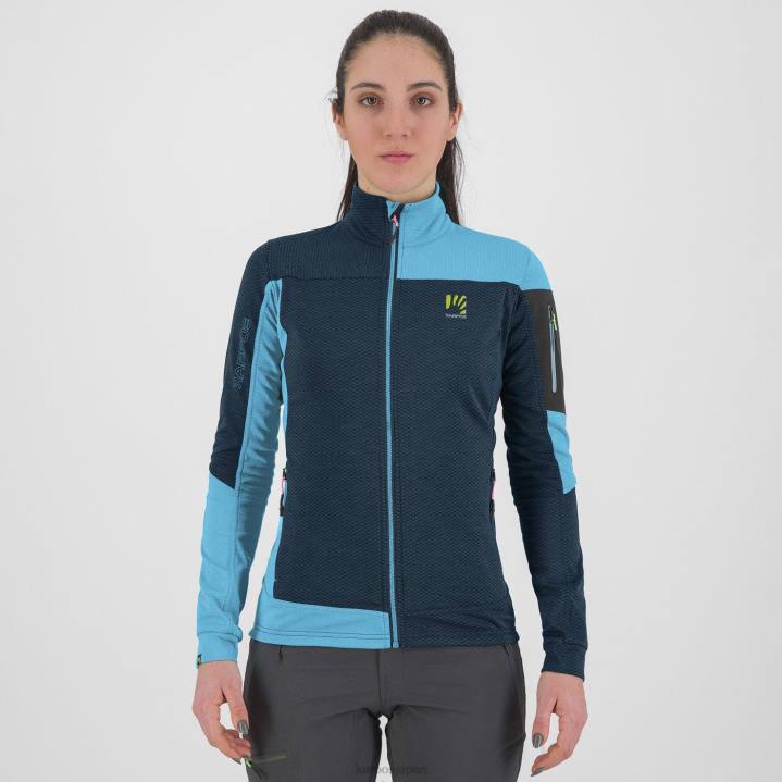 フリース| 真夜中/青い環礁 Karpos 女性 チャーツ w フリース F4DL1127