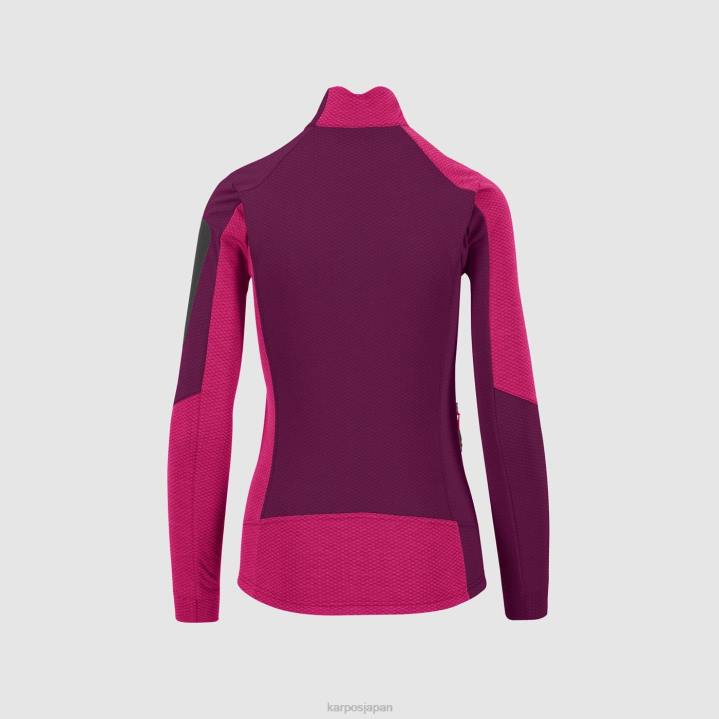 フリース| ピンク/ボイセンベリー Karpos 女性 チャーツ w フリース F4DL1128