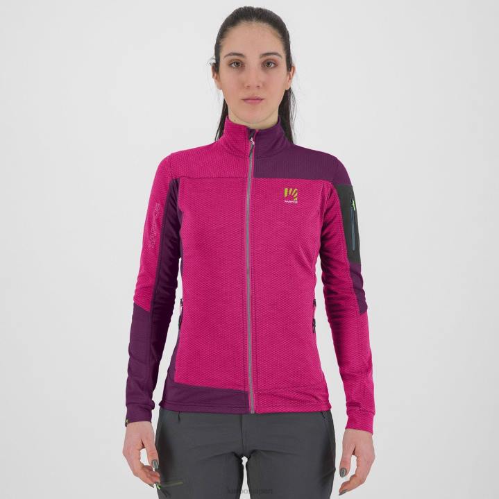 フリース| ピンク/ボイセンベリー Karpos 女性 チャーツ w フリース F4DL1128