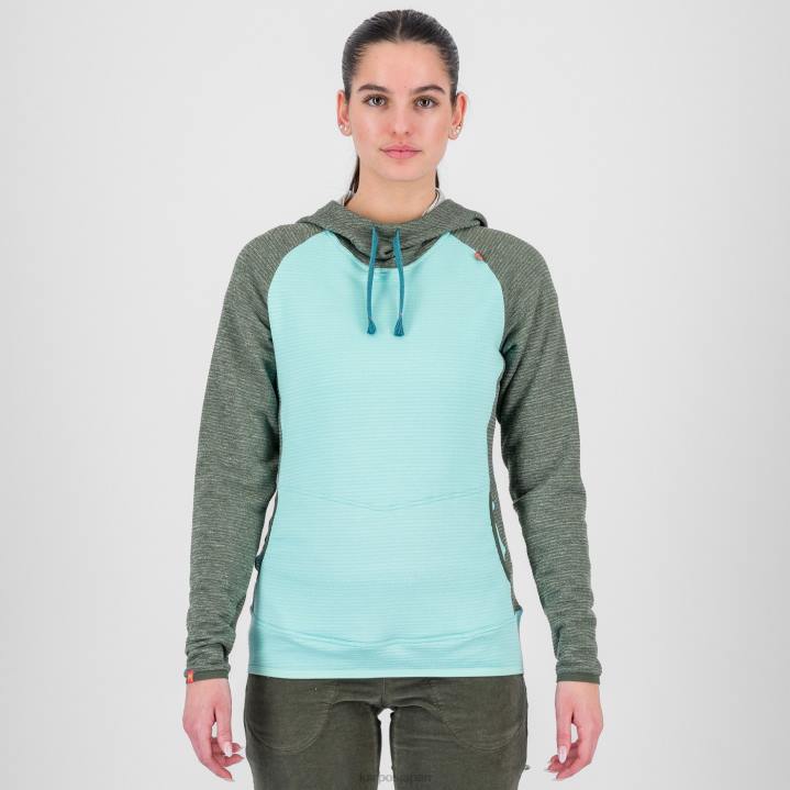 フリース| アクアスカイ/タイム Karpos 女性 カモシオ w パーカー F4DL1172