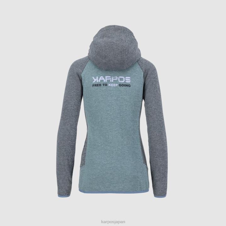 フリース| ハイドロ/インディアインク Karpos 女性 カモシオ w パーカー F4DL1173