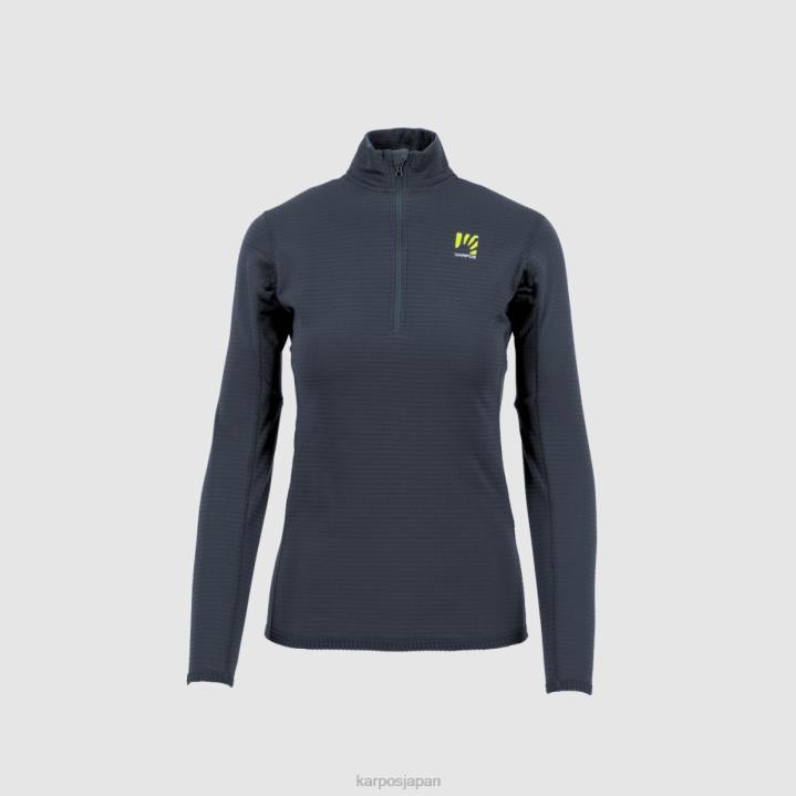 フリース| 墨汁 Karpos 女性 クローダ ライト w ハーフジップ F4DL1217