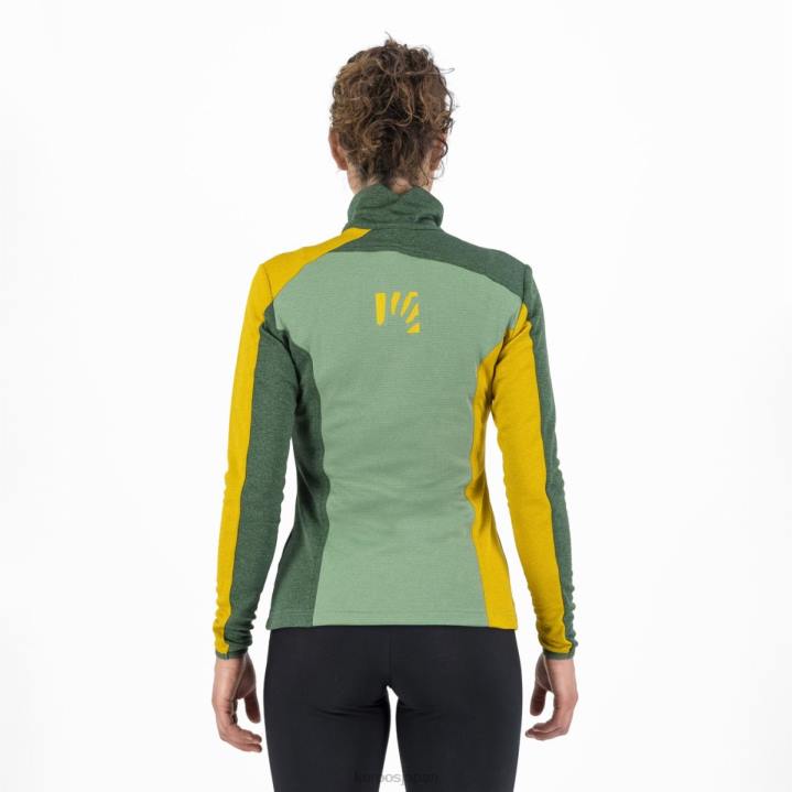 フリース| フロスティS./ジャングルグリーン/ゴールドFL Karpos 女性 フェデラ ハーフジップ フリース付き F4DL1200