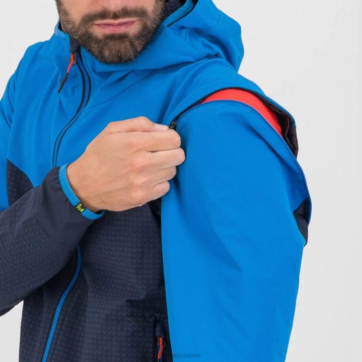 ジャケット| 宇宙/インディゴ b./タンジェリン Karpos 男性 リーデ コンバーチブルジャケット F4DL94