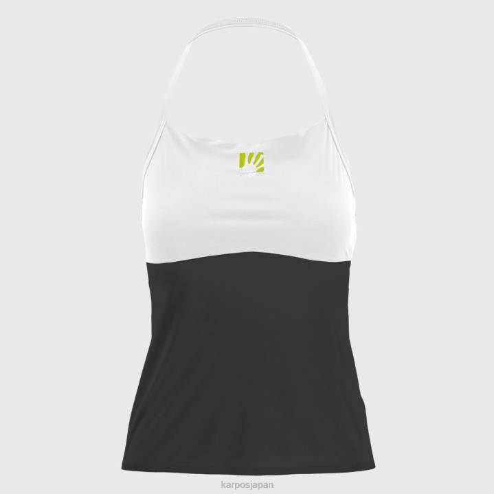 Tシャツ| 黒、白 Karpos 女性 のんびりした太陽とトップ F4DL1340