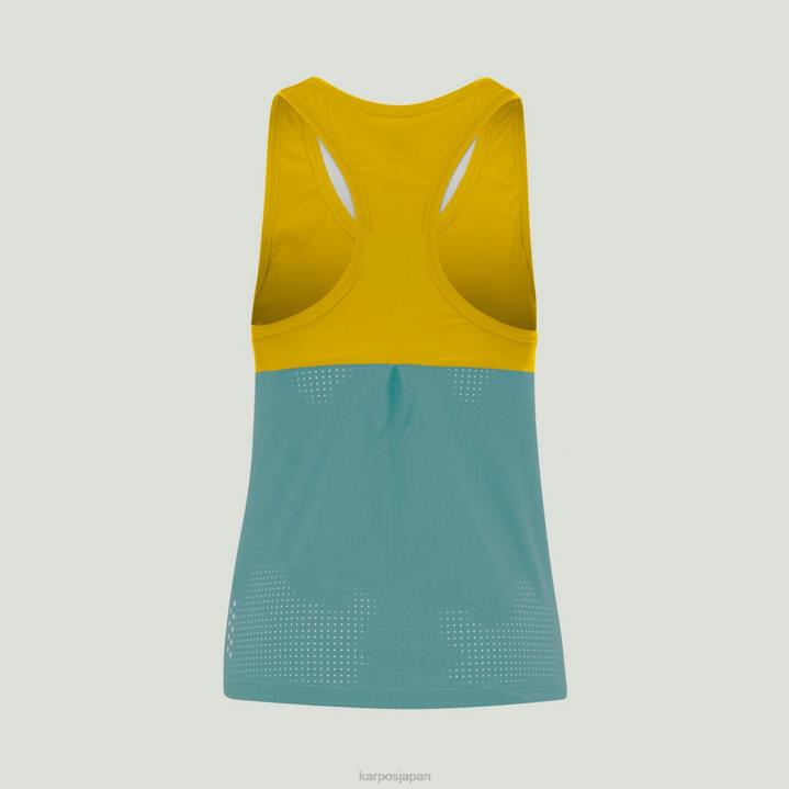 Tシャツ| レモンカレー/アドリアティックブルー Karpos 女性 クイックトップ F4DL1348