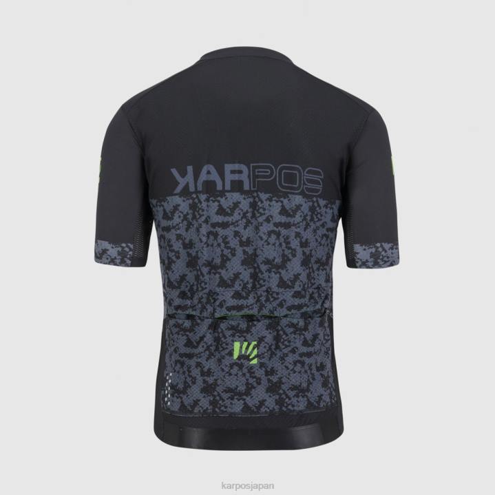 Tシャツ| ブラック/オンブルブルー/グリーンフルオ Karpos 男性 ジャンプジャージ F4DL308