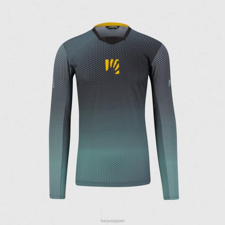 Tシャツ| ブラック/ノースアトランティック/レモンカー Karpos 男性 ヴァル ディ デントロ ジャージ LS F4DL321