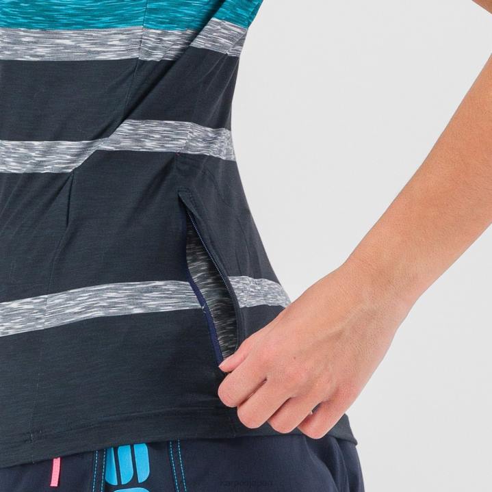 Tシャツ| スカイキャプテン/ブルーアトール Karpos 女性 元気なTシャツ F4DL1251