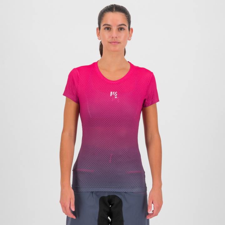 Tシャツ| オンブルブルー/キャバレー Karpos 女性 ヴァーヴメッシュTシャツ付き F4DL1317