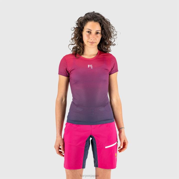 Tシャツ| モロッカンブルー/ブルーバード Karpos 女性 ヴァーヴメッシュTシャツ付き F4DL1318