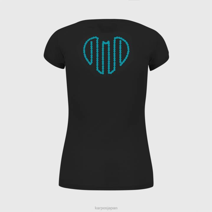 Tシャツ| 黒 Karpos 女性 ヴァルフェデリアのTシャツ F4DL1359