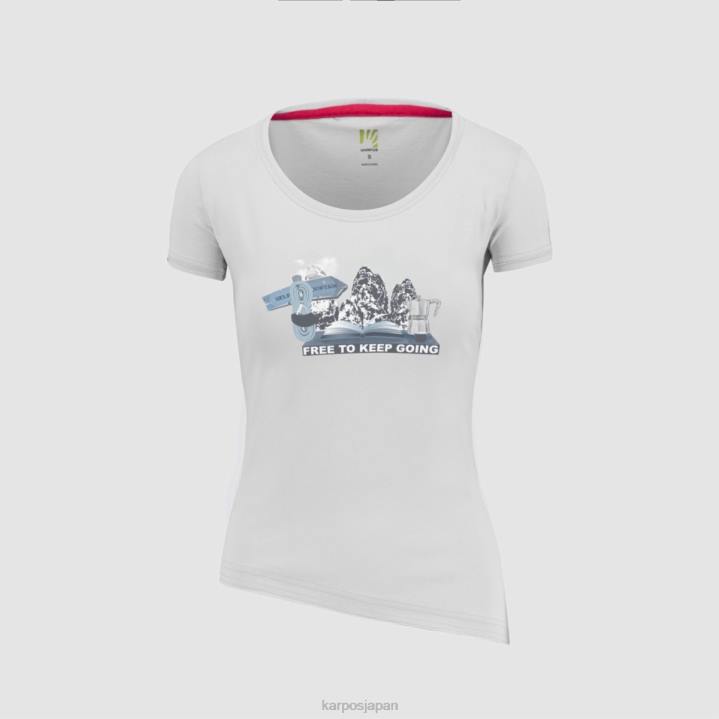 Tシャツ| 白 Karpos 女性 アネモネ エボ Tシャツ付き F4DL1360