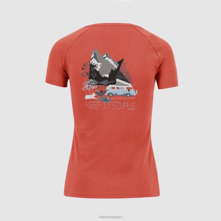 Tシャツ| ホットコーラル Karpos 女性 ゲンツィアネラ Tシャツ付き F4DL1366