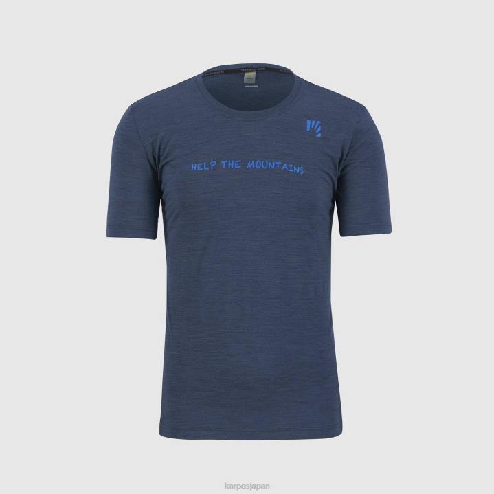 Tシャツ| ミッドナイト/ディーバブルー Karpos 男性 バノイメリノTシャツ F4DL331