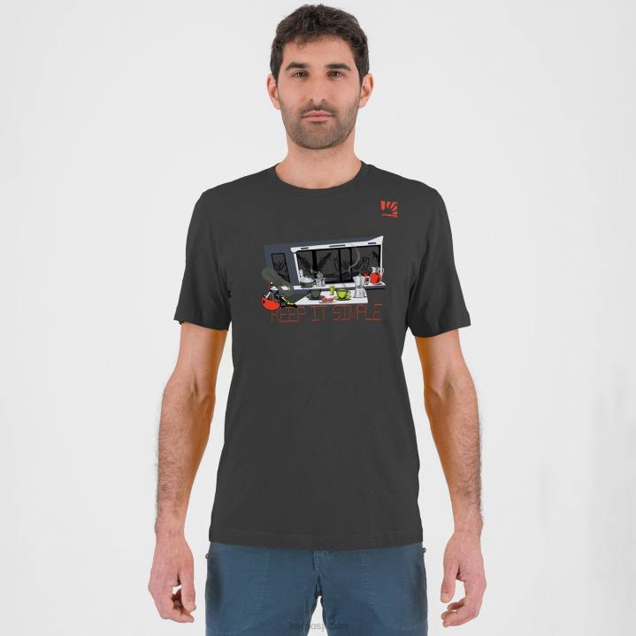 Tシャツ| 黒い砂 Karpos 男性 アネモネTシャツ F4DL415