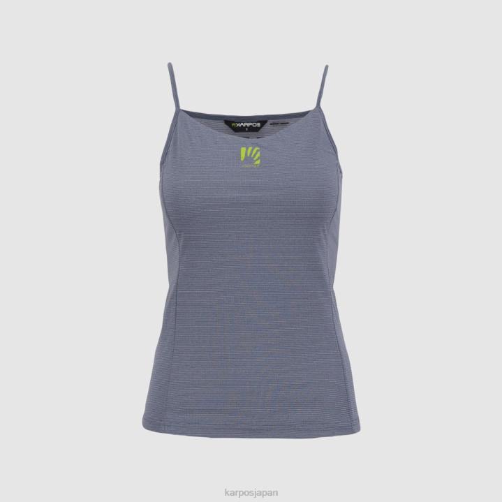 Tシャツ| ヴィンテージインディゴ/ホットコーラル Karpos 女性 ブルサンエボWトップ F4DL1345