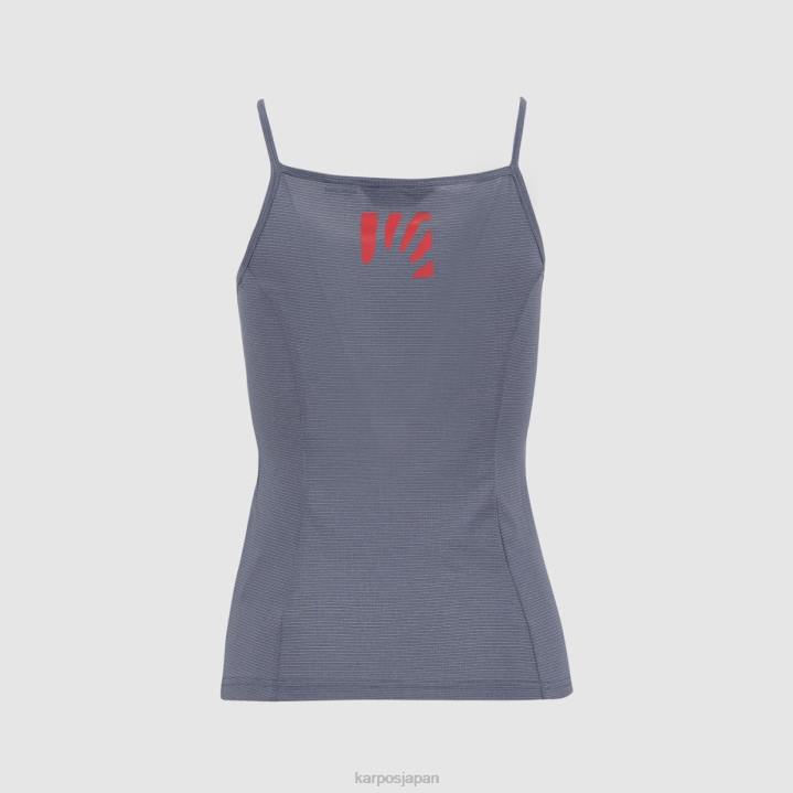 Tシャツ| ヴィンテージインディゴ/ホットコーラル Karpos 女性 ブルサンエボWトップ F4DL1345