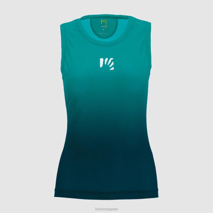 Tシャツ| モロッカンブルー/ブルーバード Karpos 女性 ヴァーヴ メッシュ W ノースリーブ F4DL1353