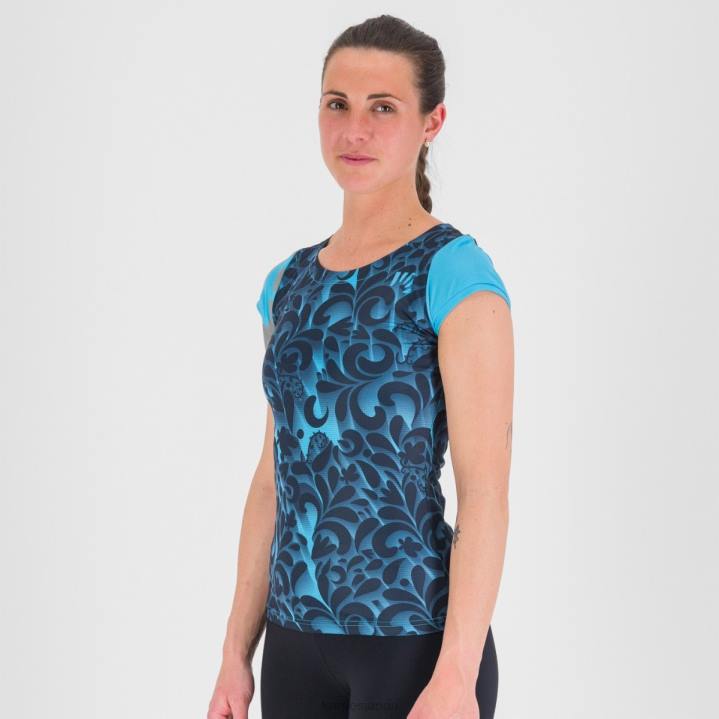 Tシャツ| ブルーアトール/スカイキャプテン Karpos 女性 loma プリント w ジャージ F4DL1305