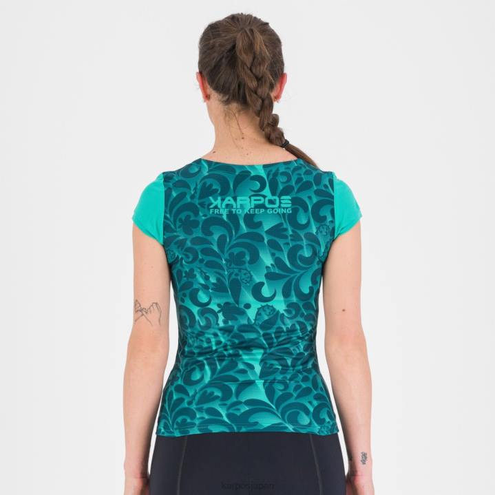 Tシャツ| ブルーバード/モロッカンブルー Karpos 女性 loma プリント w ジャージ F4DL1307