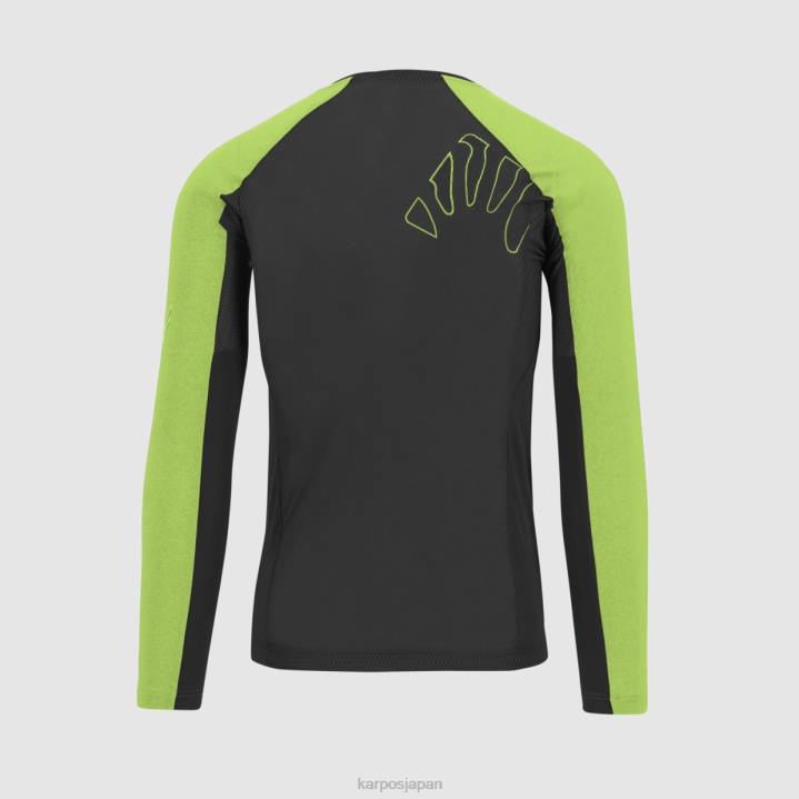 Tシャツ| ブラック/ジャスミングリーン Karpos 男性 ラバレド ジャージ ls F4DL326