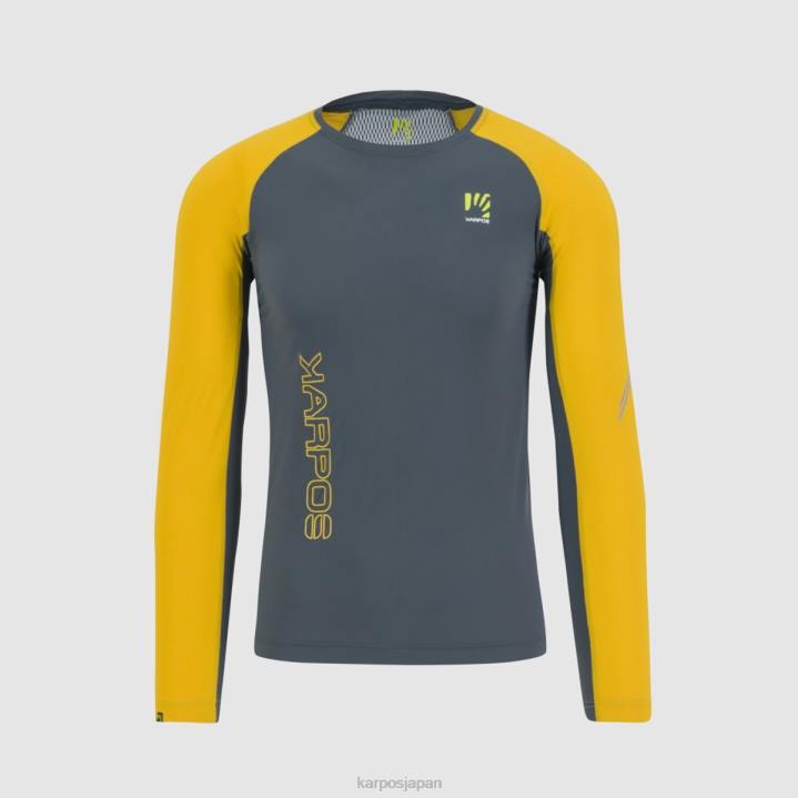 Tシャツ| ダークスレート/レモンカレー Karpos 男性 ラバレド ジャージ ls F4DL327