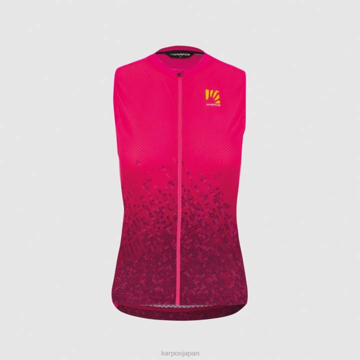 Tシャツ| キャバレー/マゼンタヘイズ Karpos 女性 verve evo w ノースリーブ F4DL1235