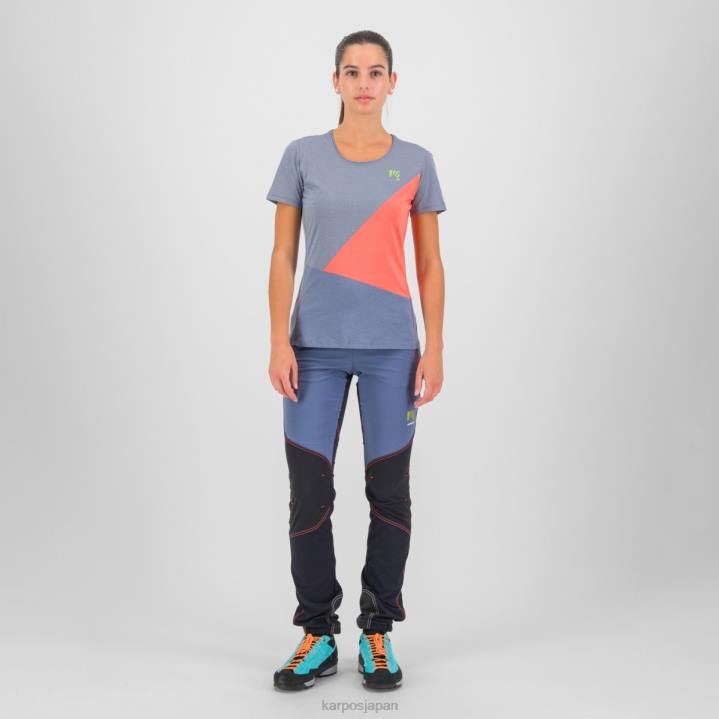 Tシャツ| ヴィンテージインディゴ/ホットコーラル Karpos 女性 ヌヴォラウ w ジャージ F4DL1284