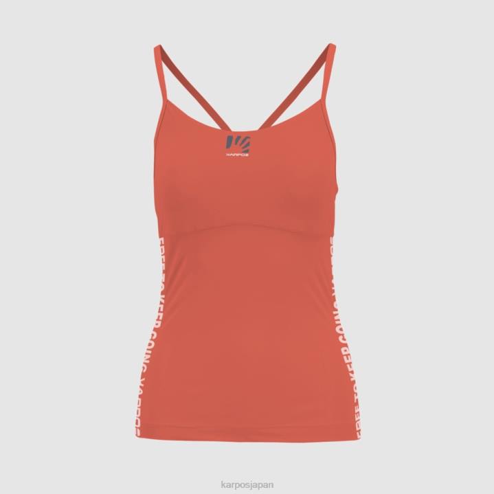 Tシャツ| ホットコーラル Karpos 女性 イージーフリズ w トップ F4DL1290