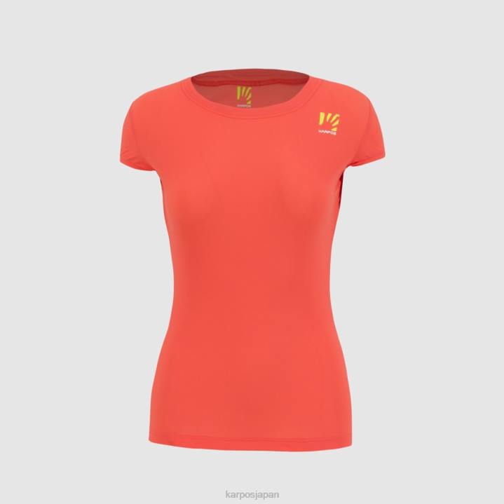 Tシャツ| ホットコーラル Karpos 女性 気楽なwジャージ F4DL1295