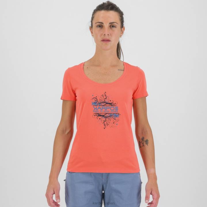 Tシャツ| ホットコーラル Karpos 女性 クロッカスw Tシャツ F4DL1333