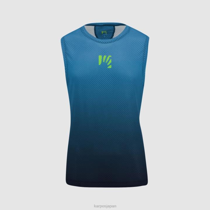 Tシャツ| ブラック/インディゴ b. Karpos 男性 ヴァーヴ メッシュ ノースリーブ F4DL387